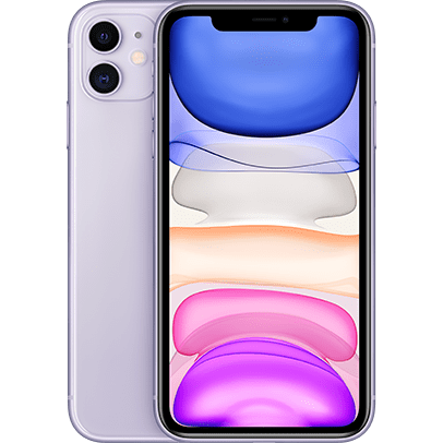 Imagem de um Smartphone Iphone 11 na cor roxa